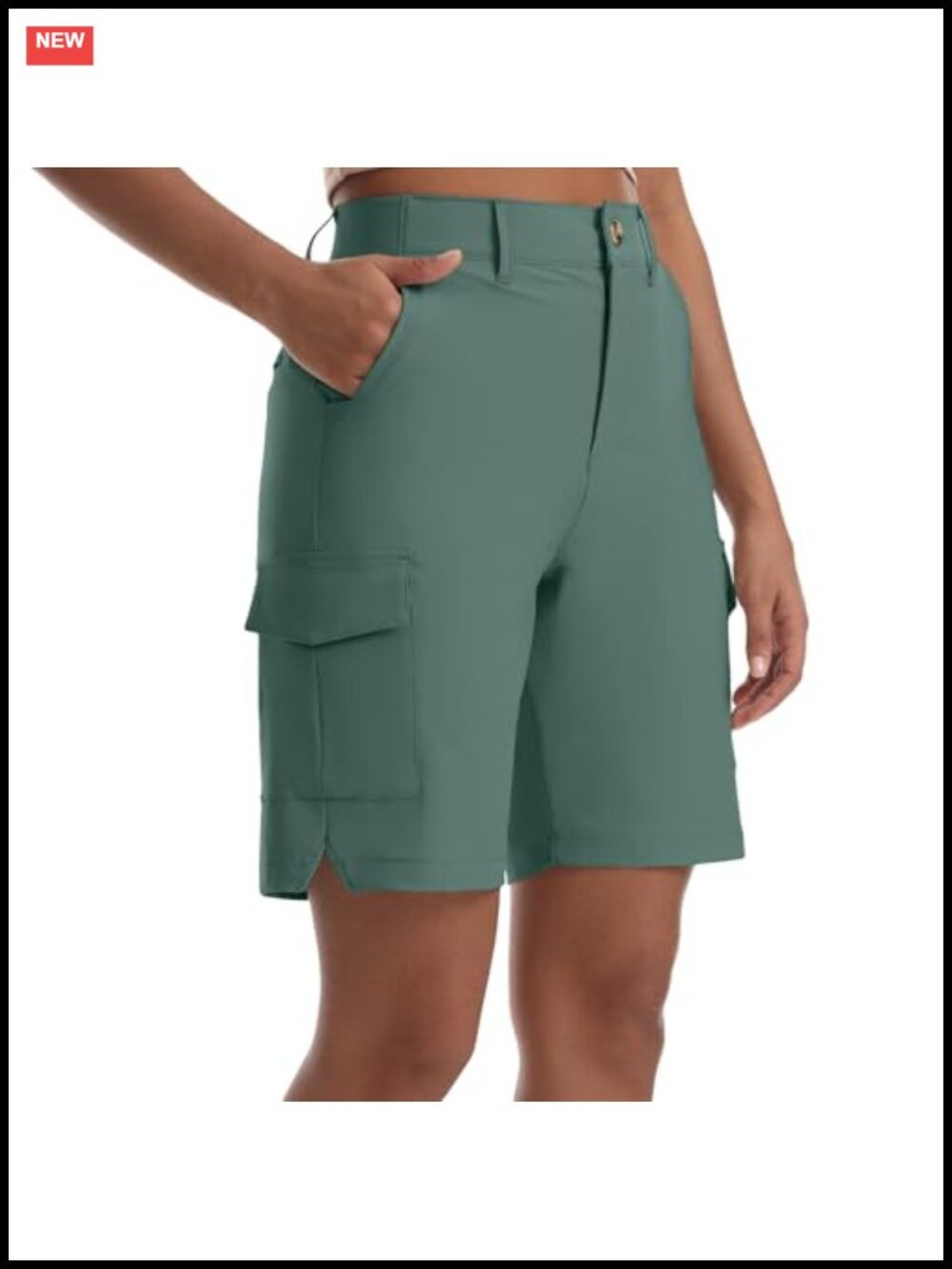 Women's Quick-Dry Lightweight Hiking Cargo Golf Shorts with 5 Pockets